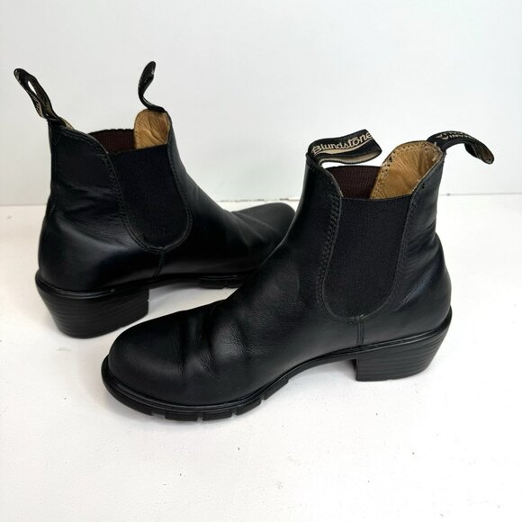Blundstone Boots Womens US Size 7 Black Chelsea Pull On Heel Leather - Picture 8 of 11